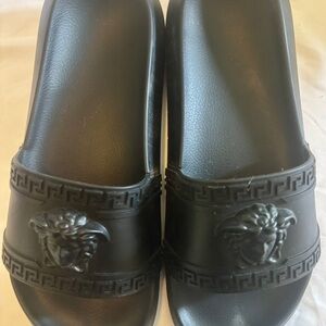 Versace Black Medusa Slide Sandals